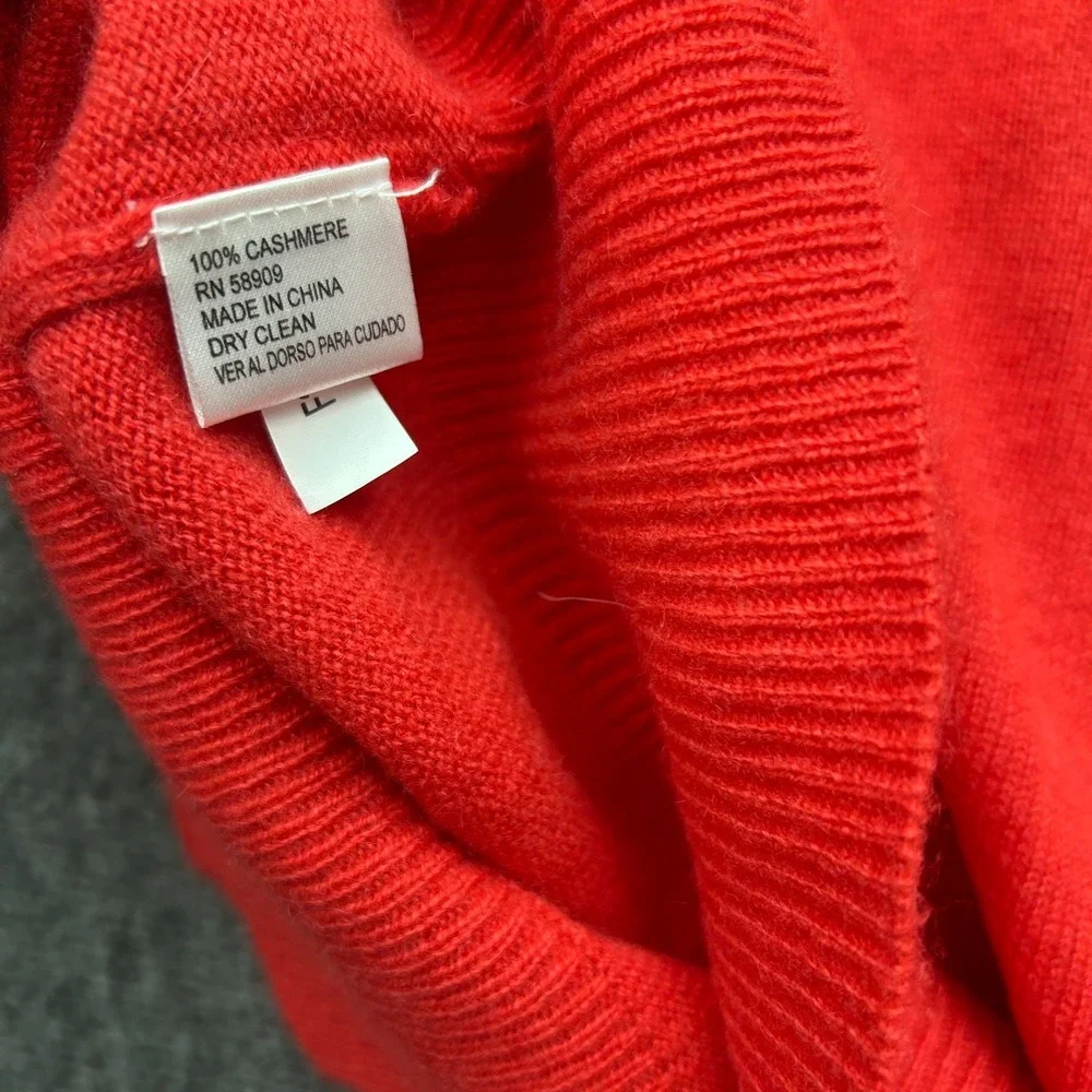 Alex Marie Cashmere V-Neck‎ Sweater M Red Soft Old Money Quiet Luxury Preppy